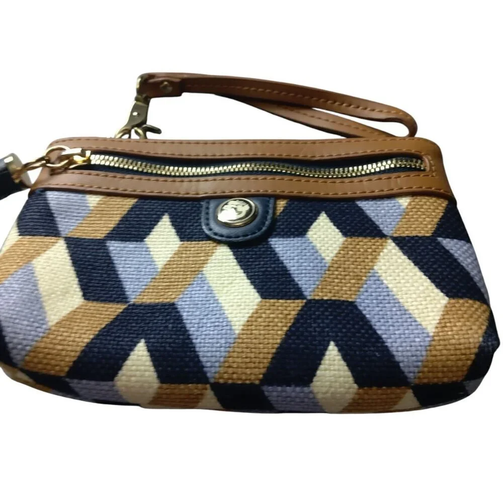 Spartina 449 Daufuskie Island Linen Genuine Leather Colorblock Wrislet Tassel